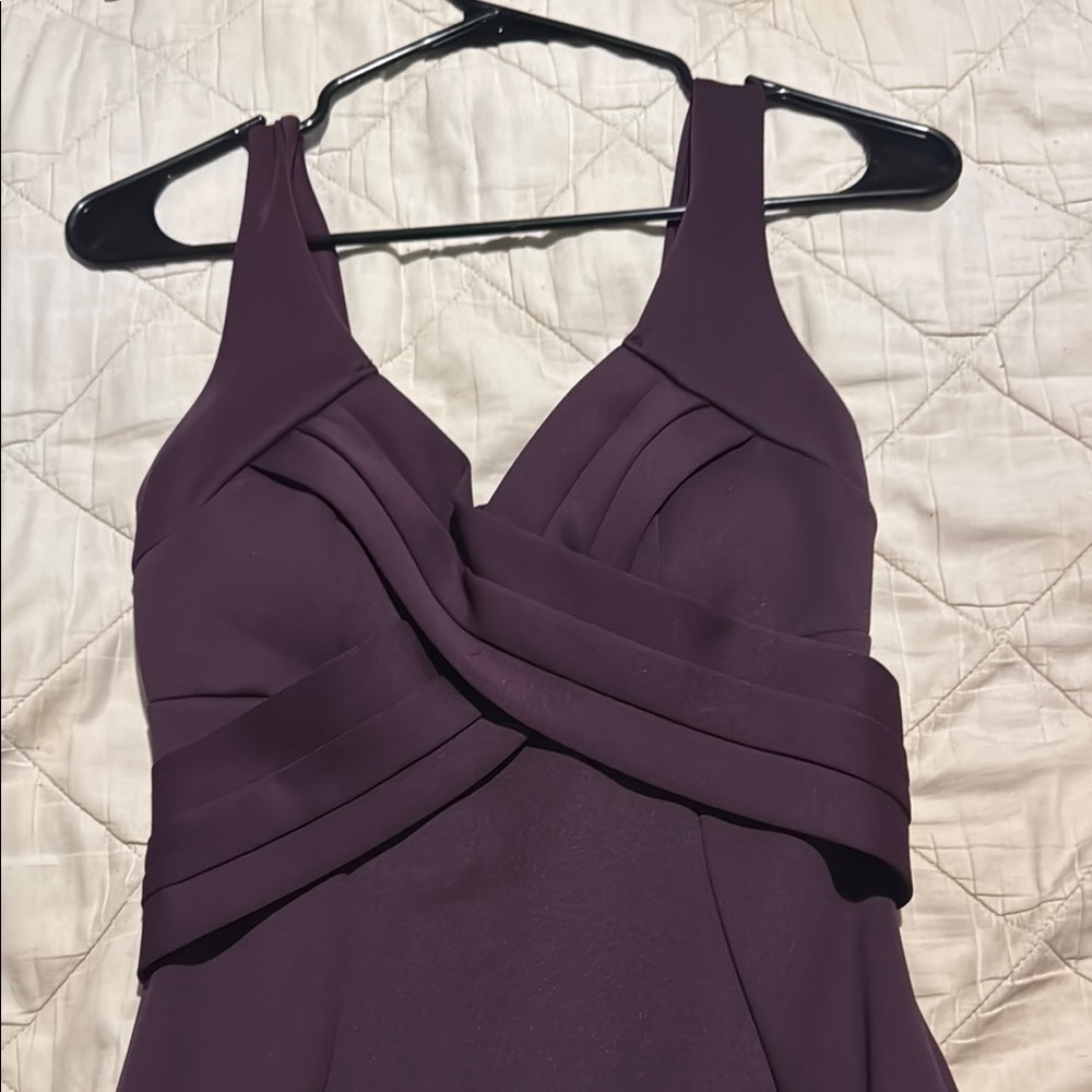 Windsor Purple Ruched Halter Sheath Dress